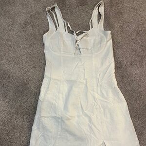 Short white summer dress